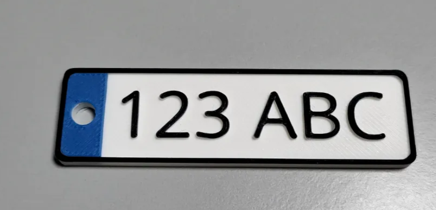 Car Plate Keychain